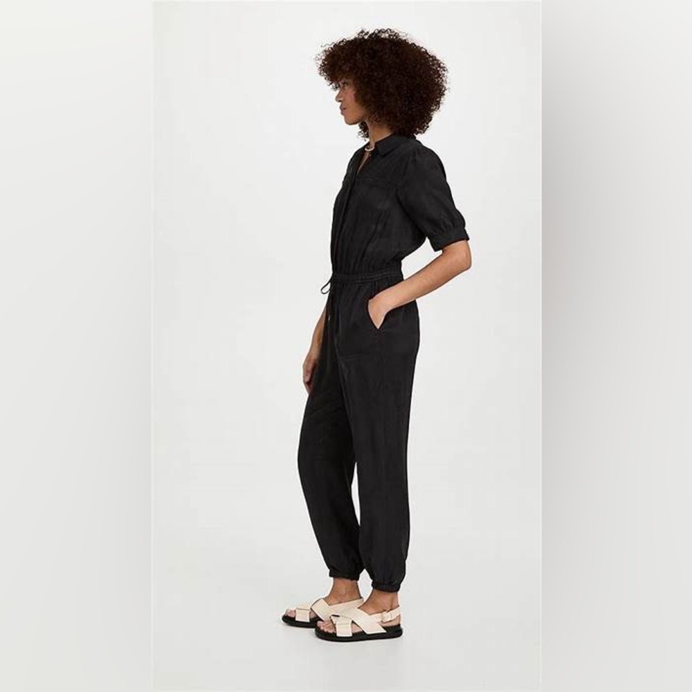 Paige Isa Black Button-Up Jumpsuit - Picture 8 of 10